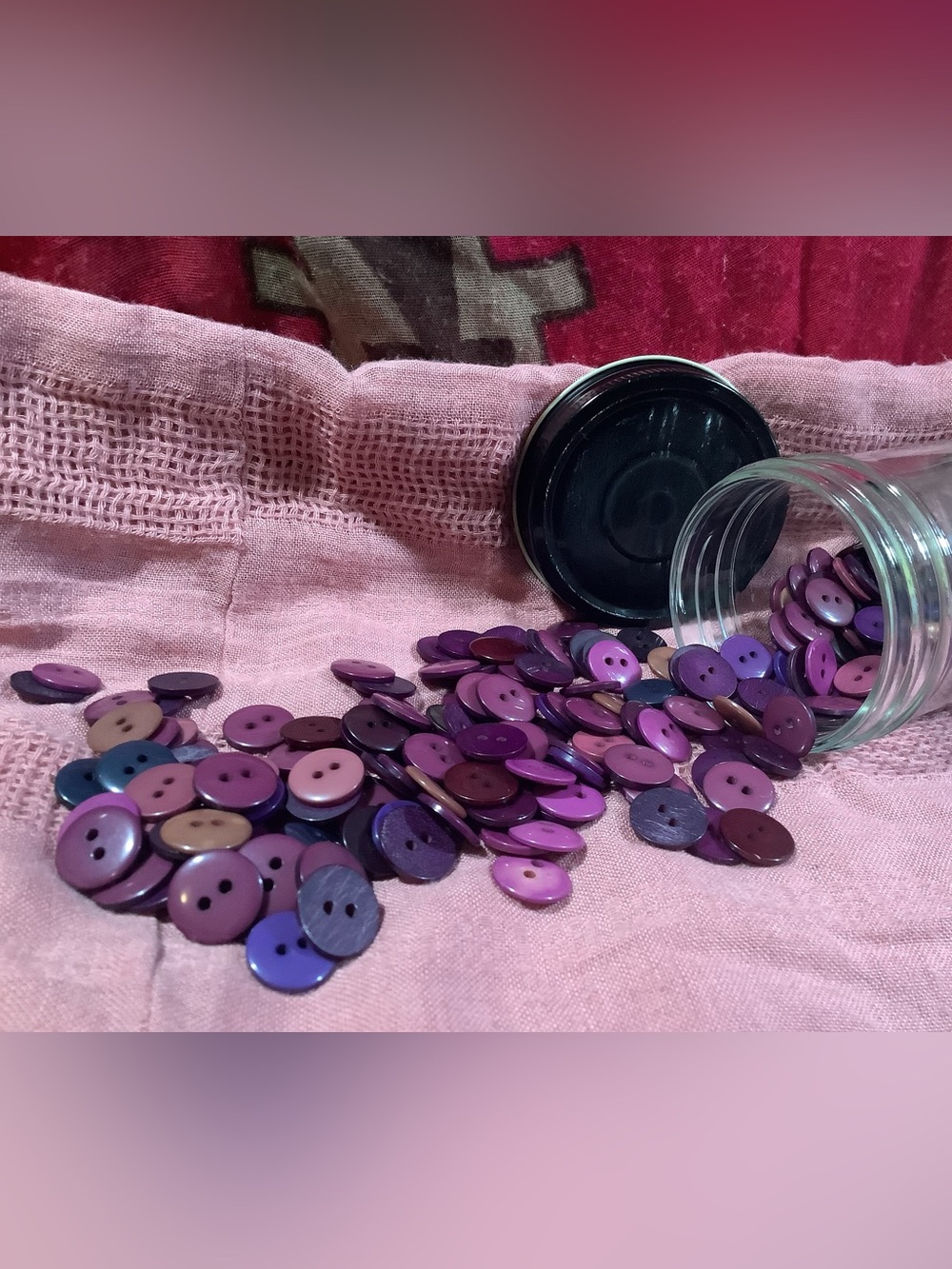 Purple Mixed Sewing Buttons - Pack of Assorted Purple Buttons